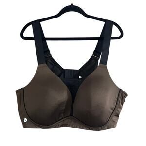 LIVI Lane Bryant Women's Plus Size Brown & Black Sports Bra Size 48D